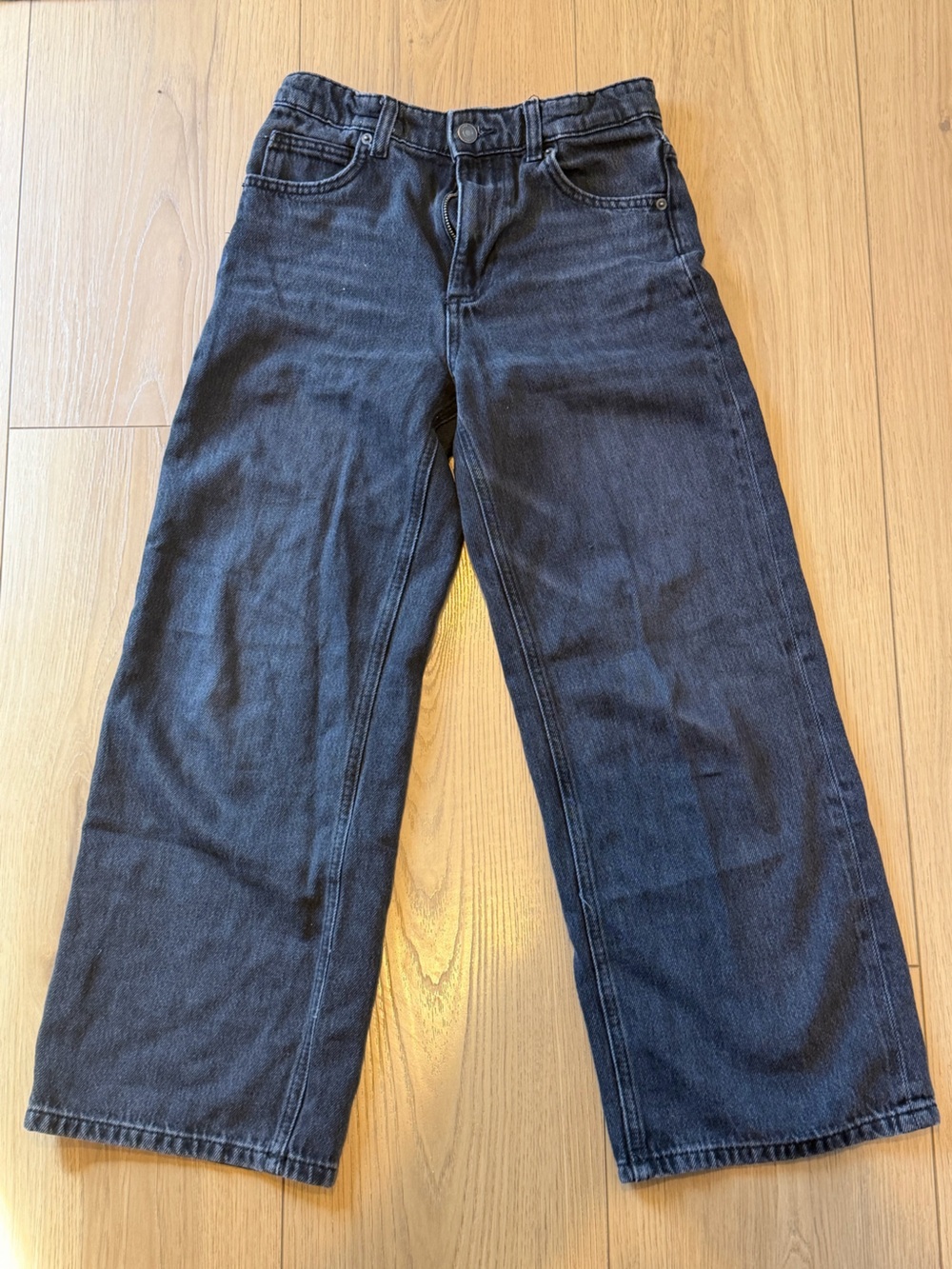 Zara Girls black Straight-Leg Jeans